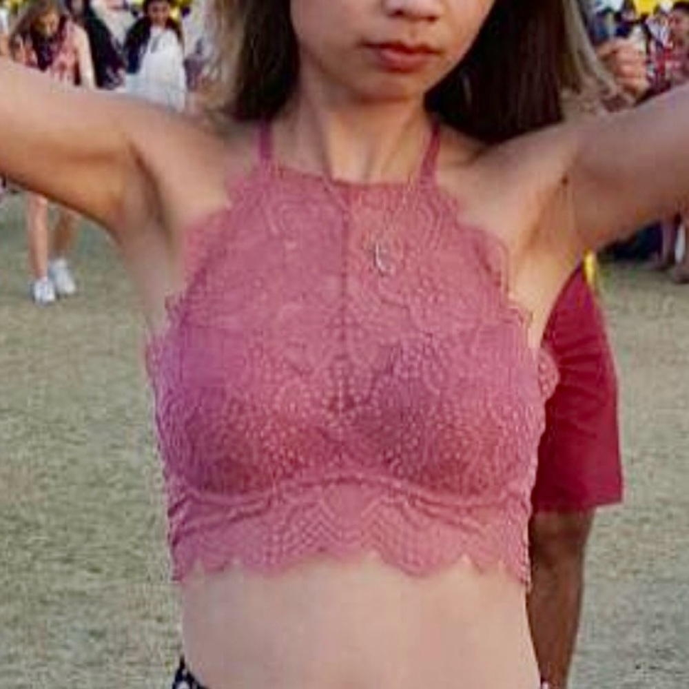 VS PINK lace padded bra top